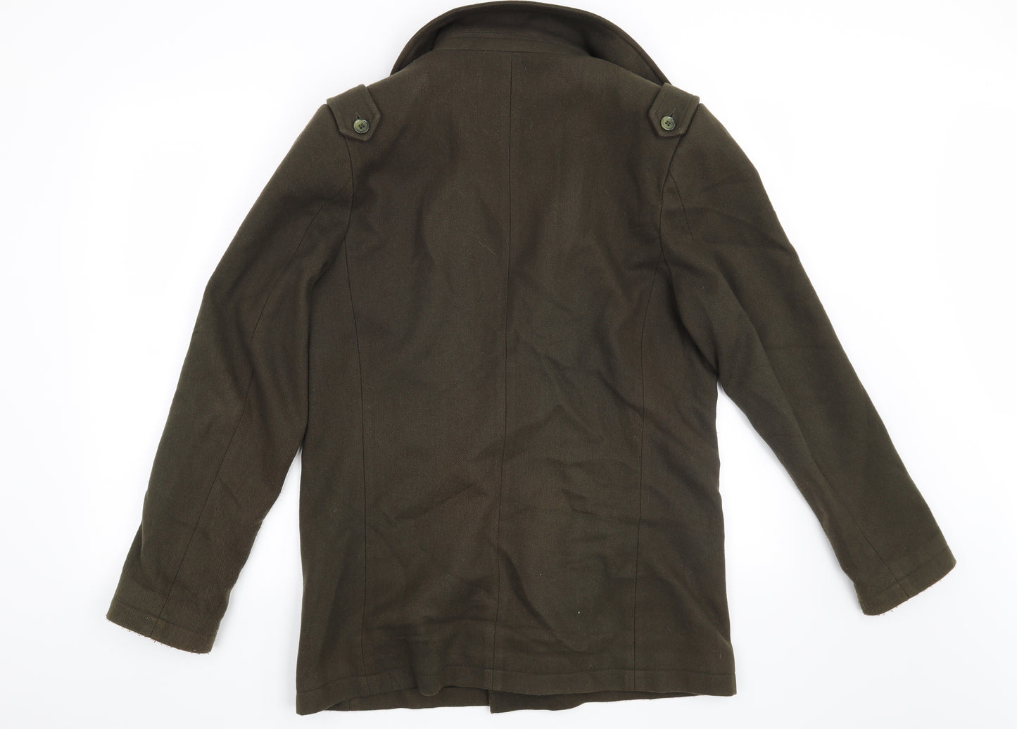 Topman Mens Green   Overcoat Coat Size S