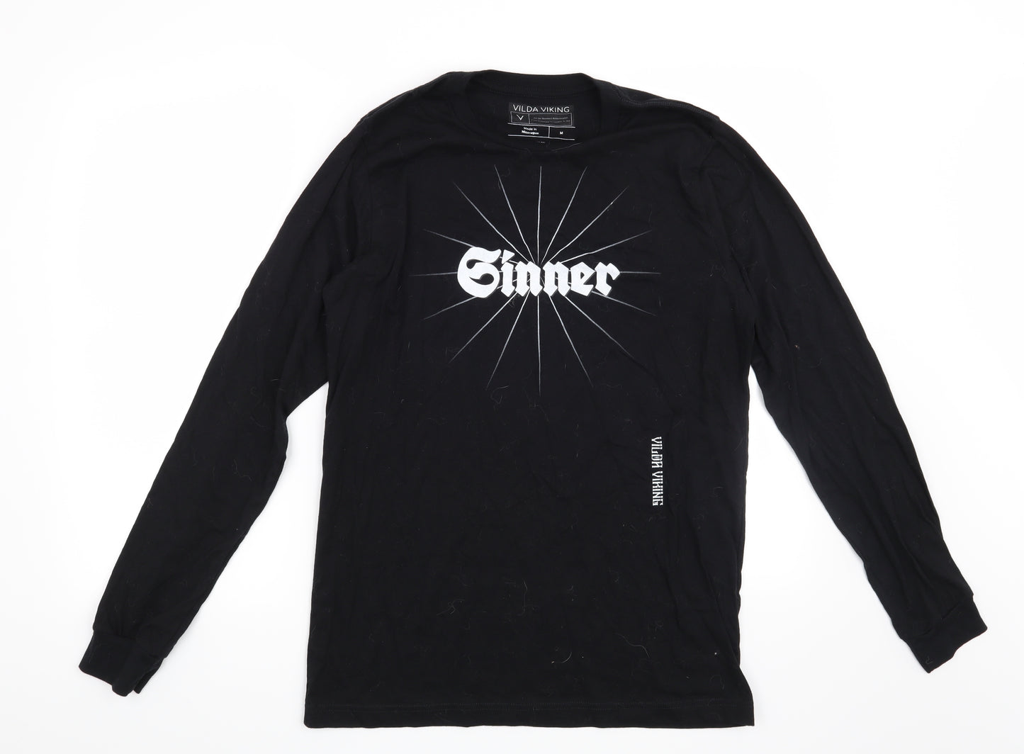 Vilda Viking Mens Black    T-Shirt Size M  - Sinner