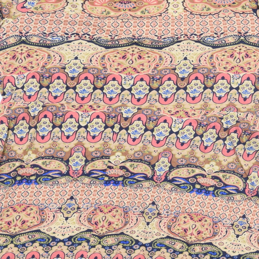 TU Womens Beige Paisley  Tunic Blouse Size 16
