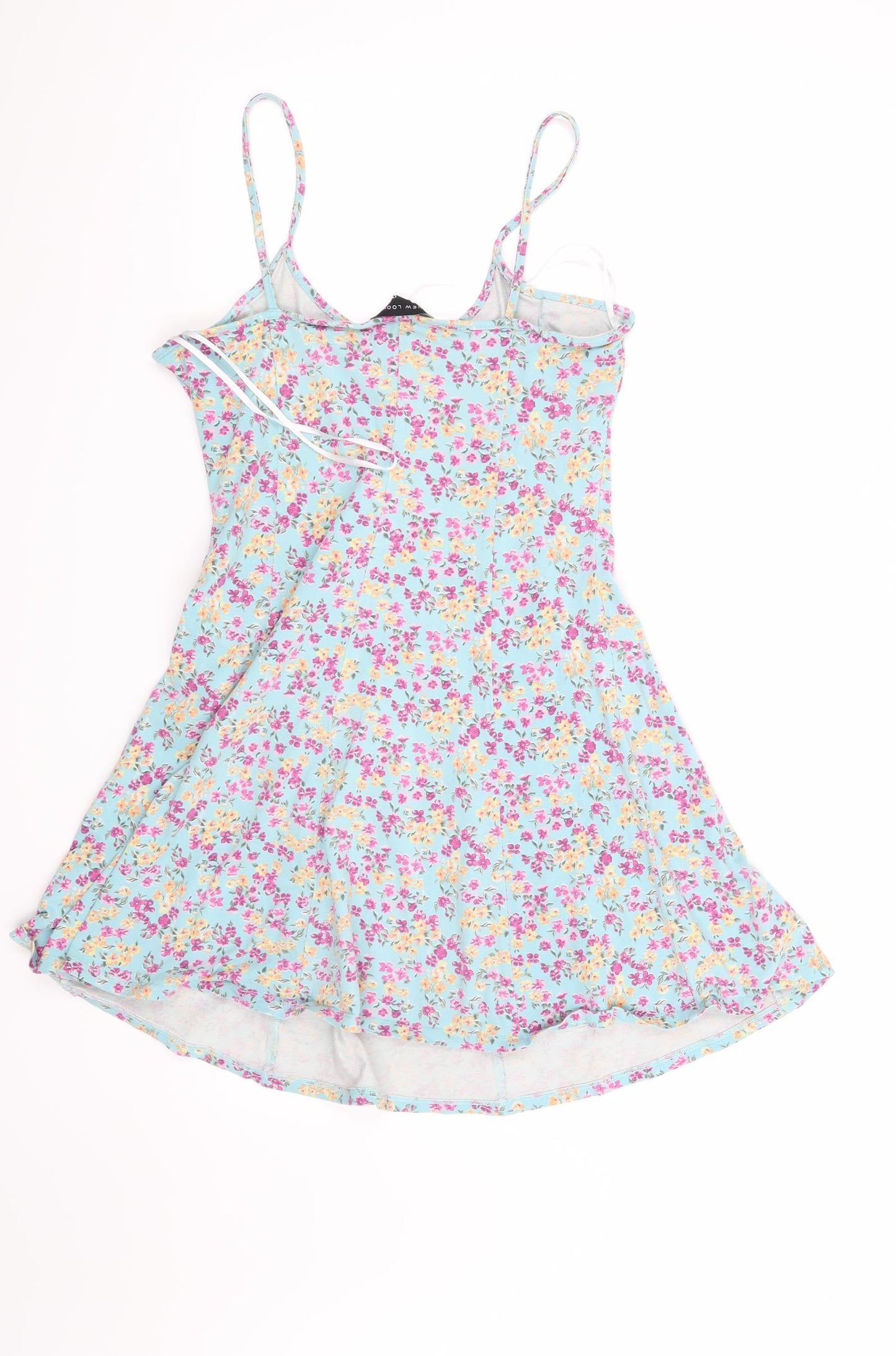 New Look Womens Blue Floral  Skater Dress  Size 12