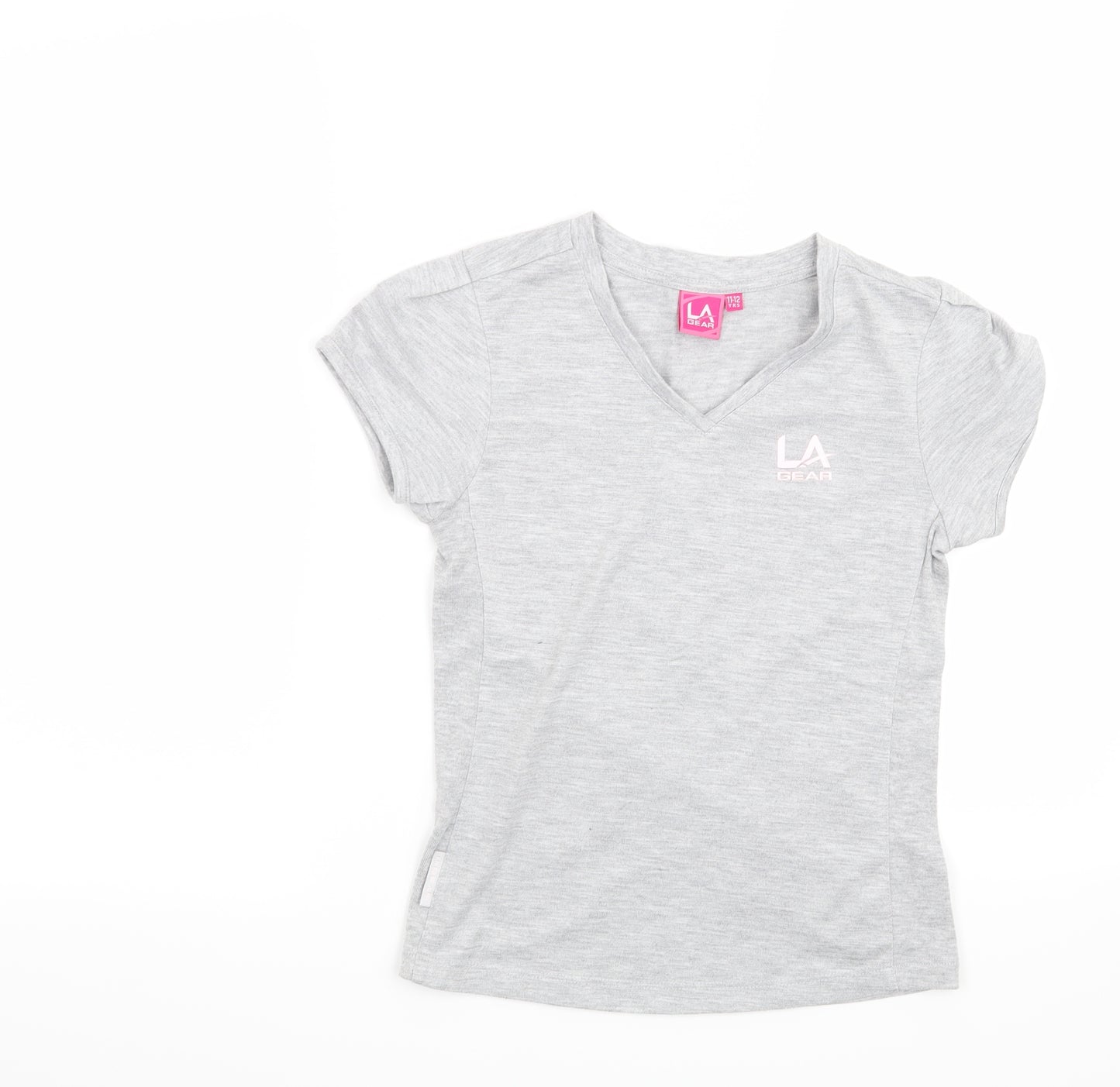 LA Gear Girls Grey   Basic T-Shirt Size 11-12 Years