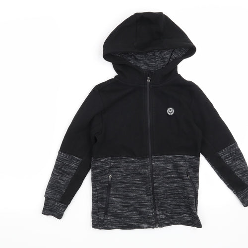 George Boys Black   Full Zip Hoodie Size 5-6 Years