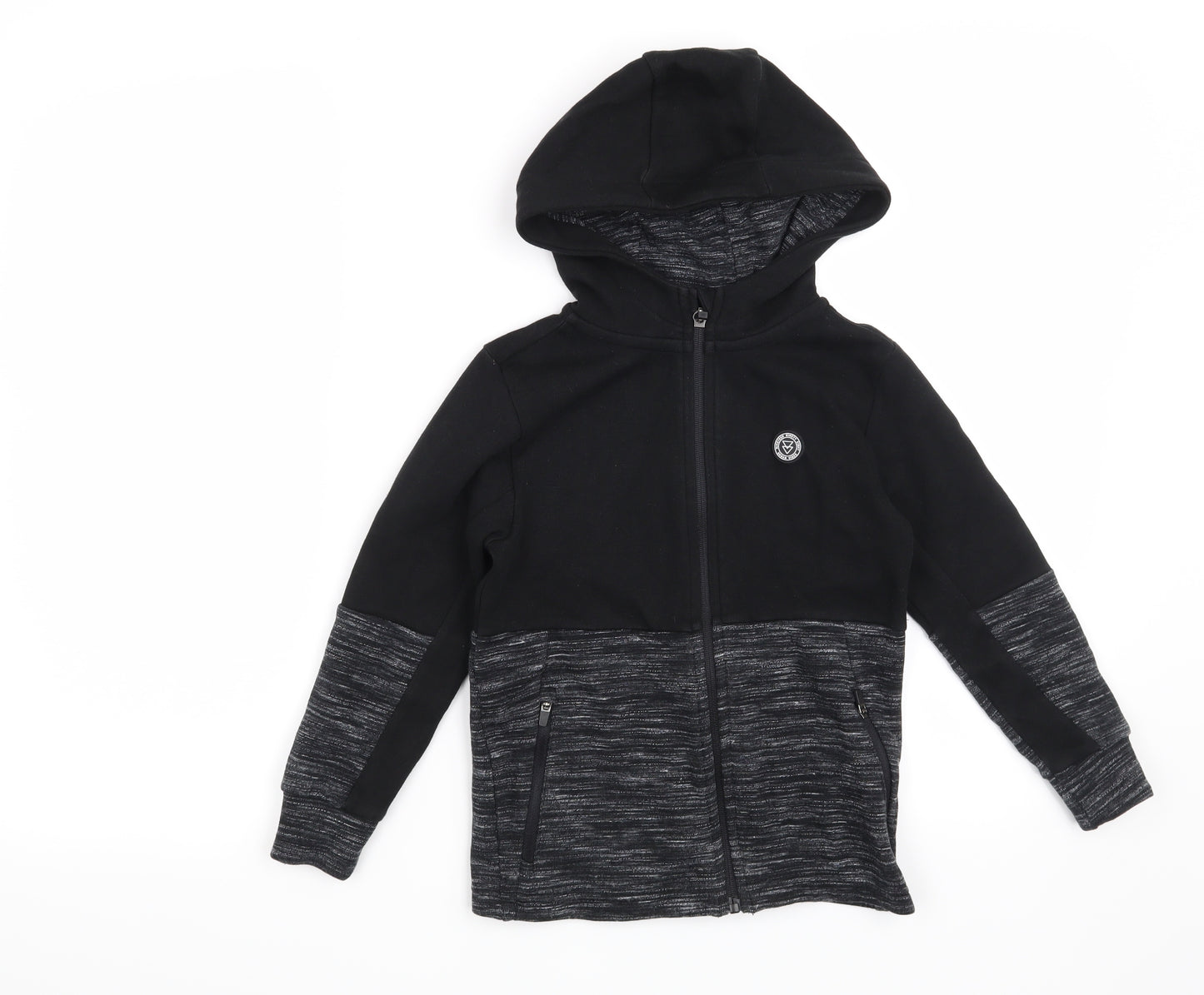 George Boys Black   Full Zip Hoodie Size 5-6 Years