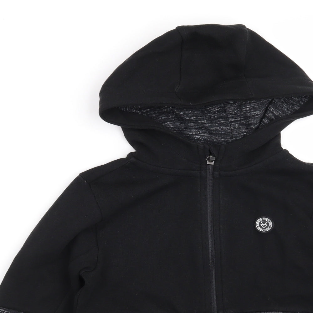 George Boys Black   Full Zip Hoodie Size 5-6 Years