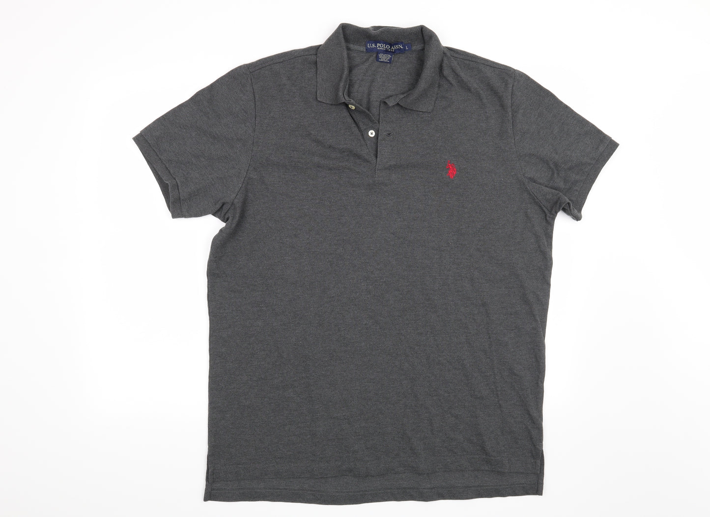 US Polo Assn. Mens Grey    Polo Size L