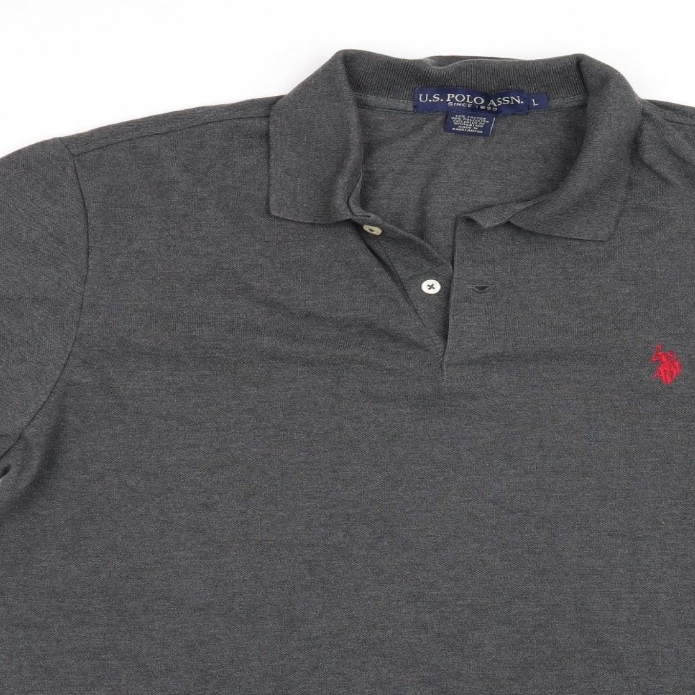 US Polo Assn. Mens Grey    Polo Size L