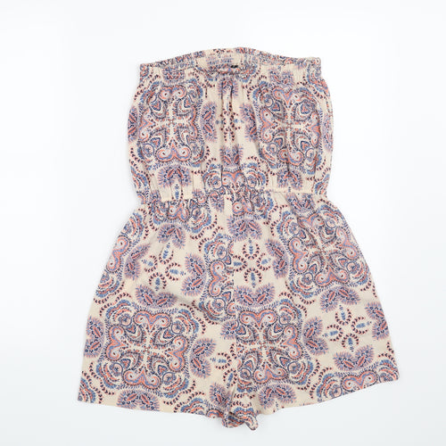 Atmosphere Womens Pink Paisley  Playsuit One-Piece Size 12