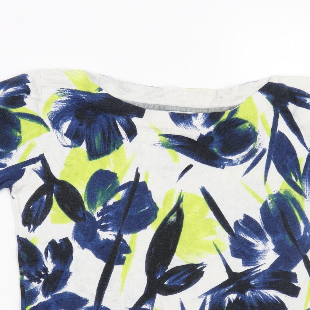 NEXT Womens White Floral  Pullover Jumper Size 6