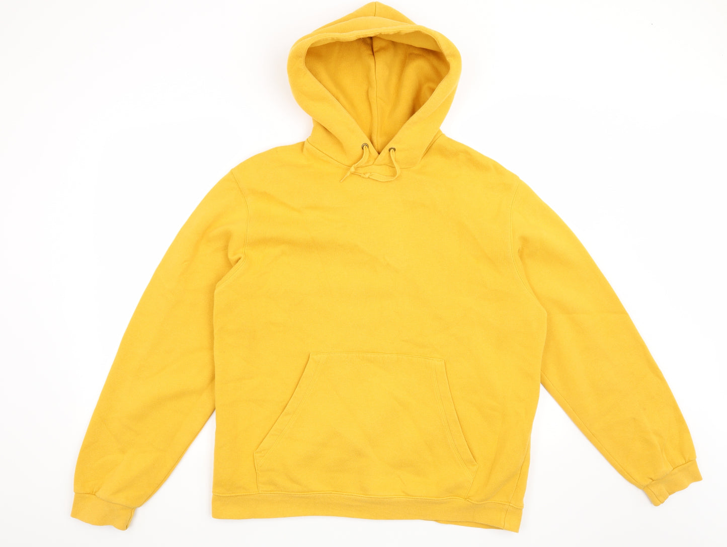 Preworn Mens Yellow   Pullover Hoodie Size L