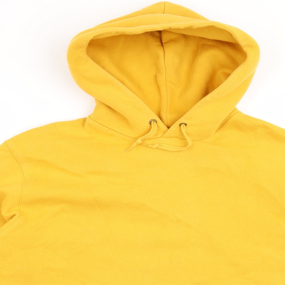 Preworn Mens Yellow   Pullover Hoodie Size L