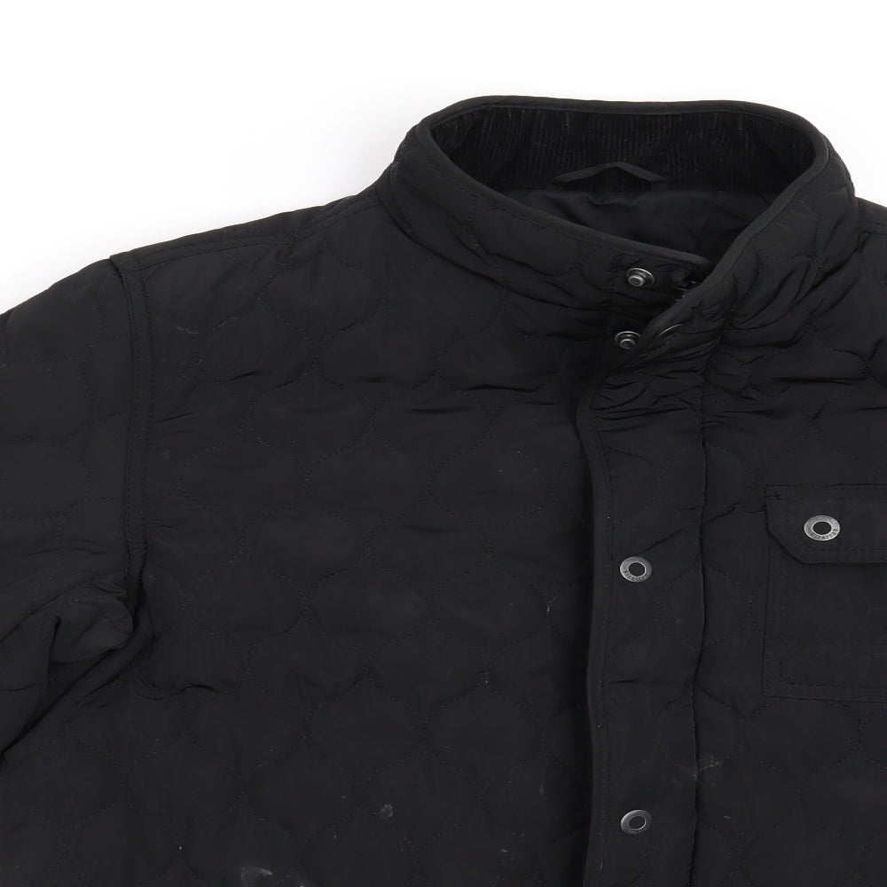 Firetrap Boys Black   Overcoat Coat Size 13 Years