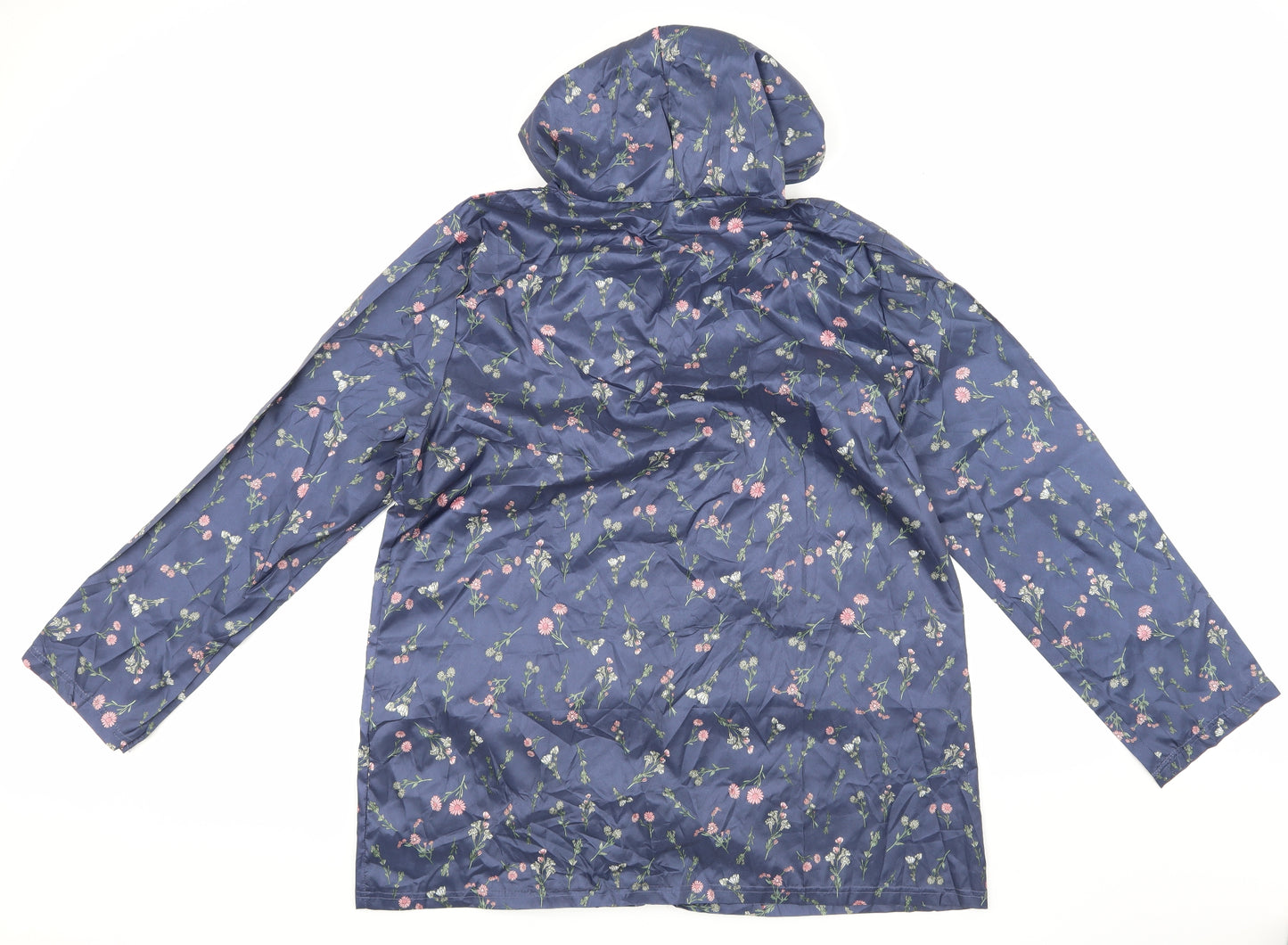 Anne De Lancay Womens Blue Floral  Jacket  Size L