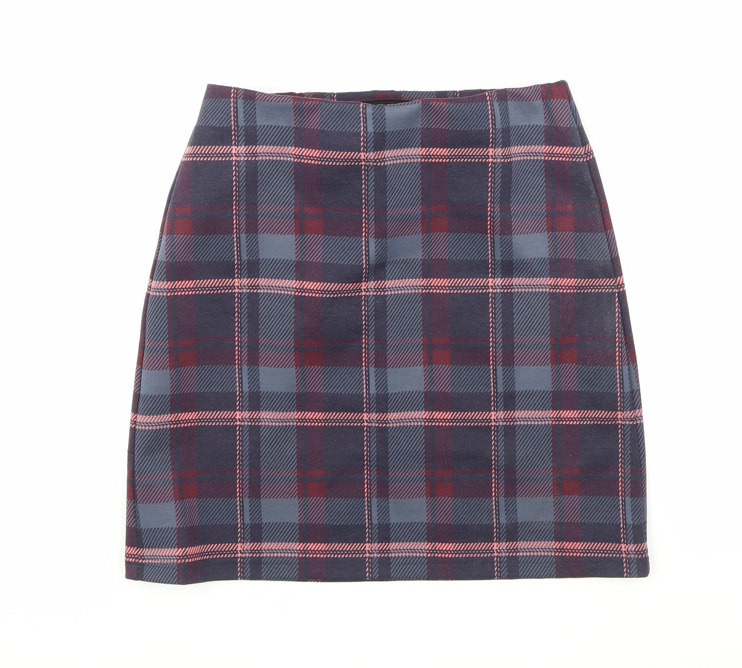 Marks and Spencer Womens Purple Check  Mini Skirt Size 8