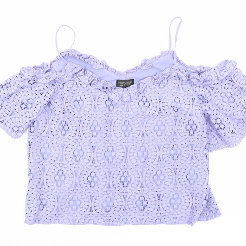 Topshop Womens Purple   Basic Blouse Size 14