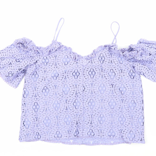 Topshop Womens Purple   Basic Blouse Size 14