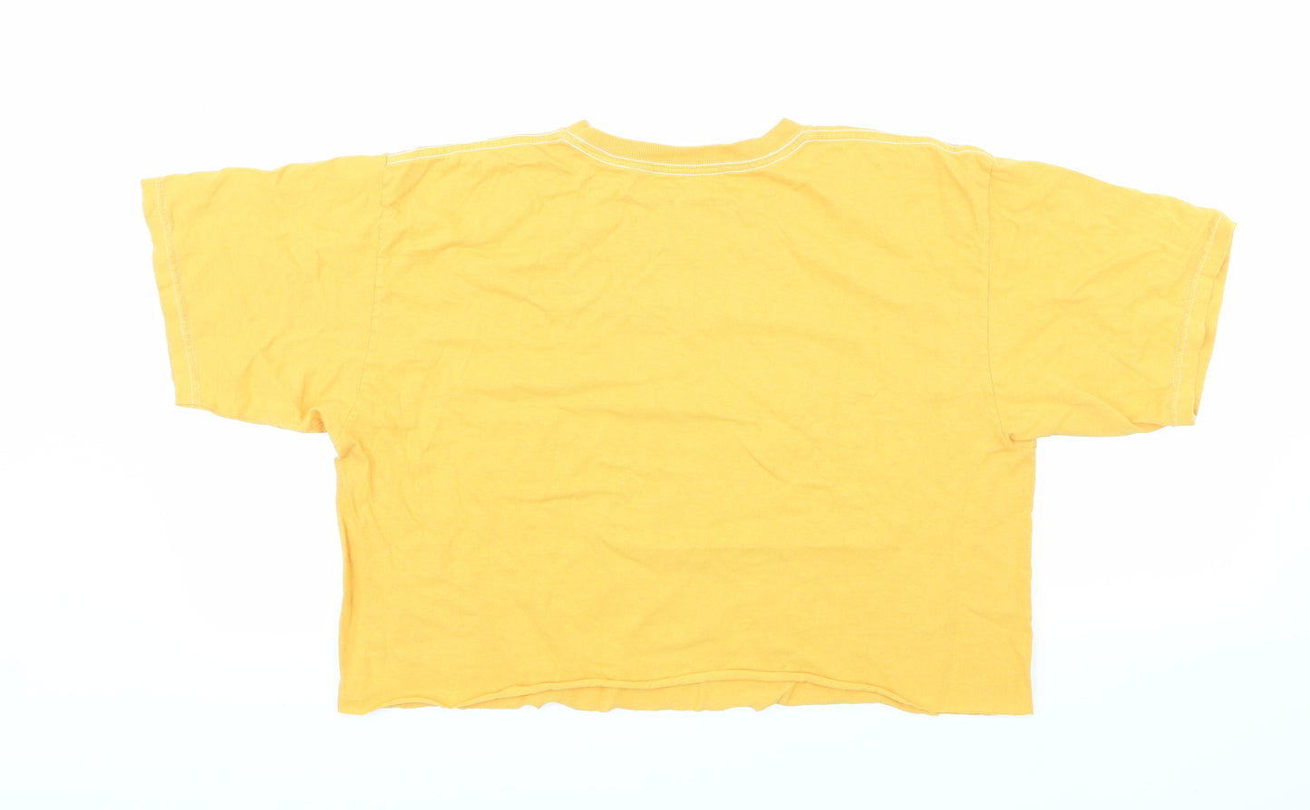 Pac Man Womens Yellow   Basic T-Shirt Size L