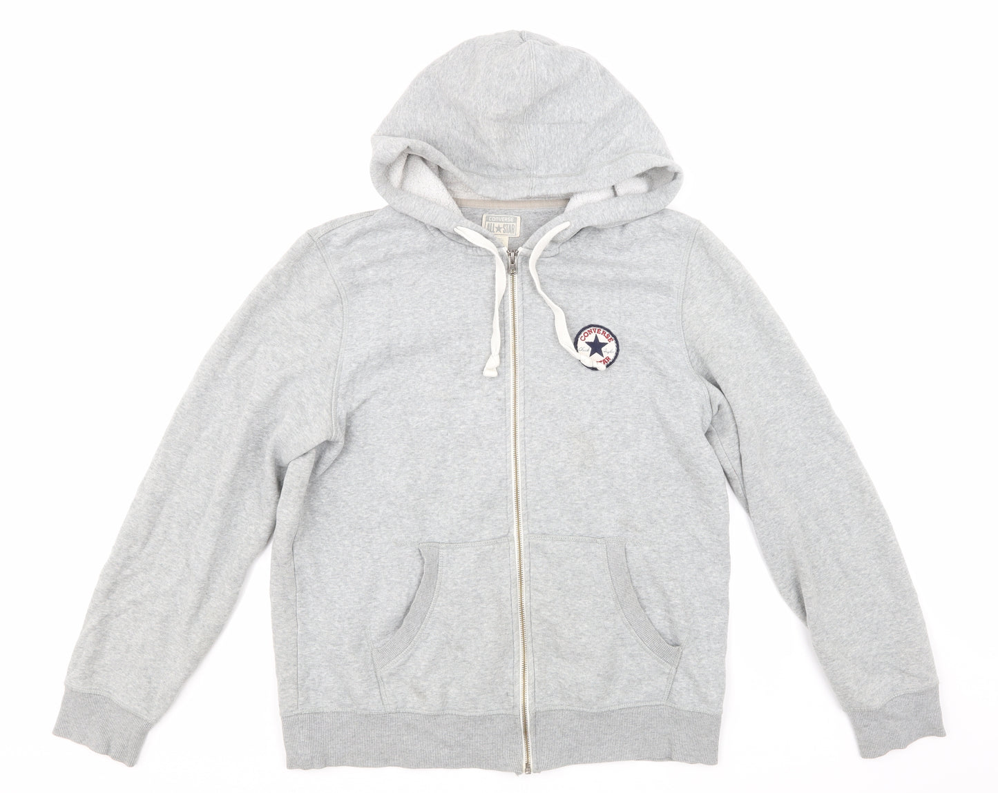 Converse Mens Grey   Full Zip Hoodie Size XL