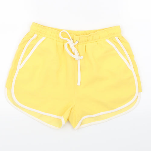 Vera & Lucy Womens Yellow   Sweat Shorts Size S