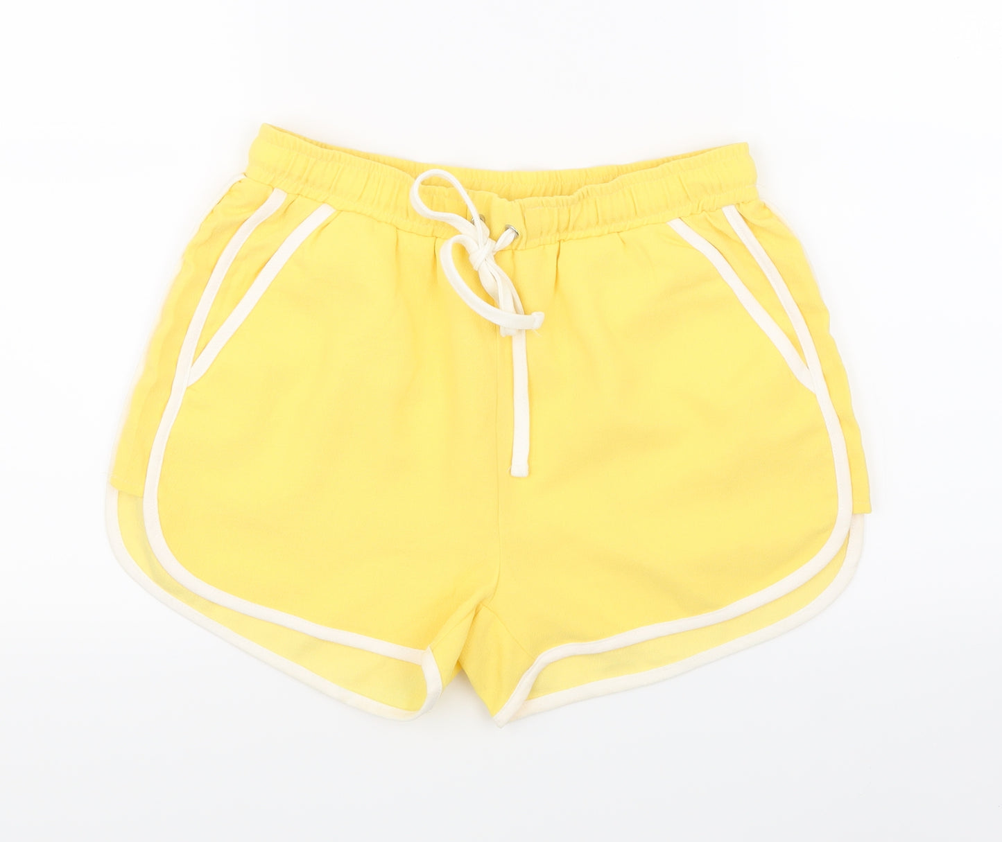 Vera & Lucy Womens Yellow   Sweat Shorts Size S