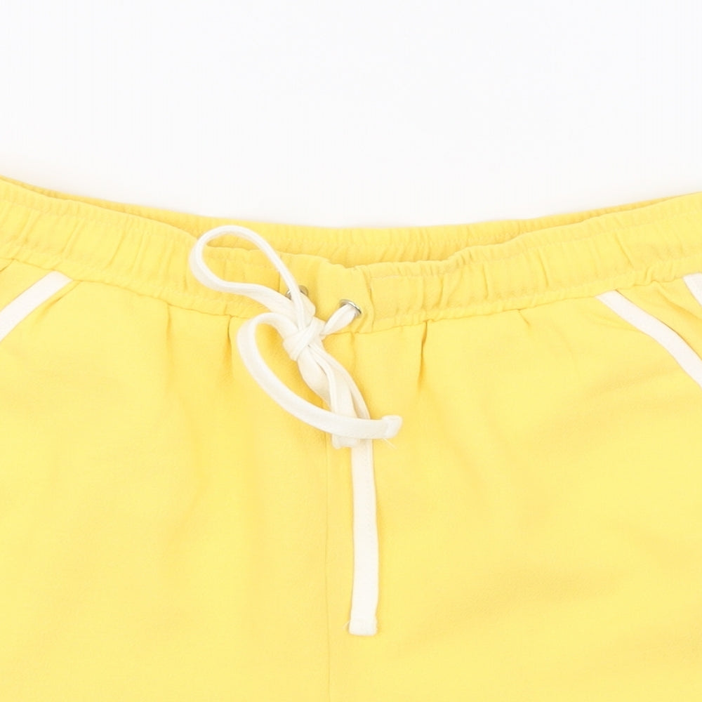 Vera & Lucy Womens Yellow   Sweat Shorts Size S