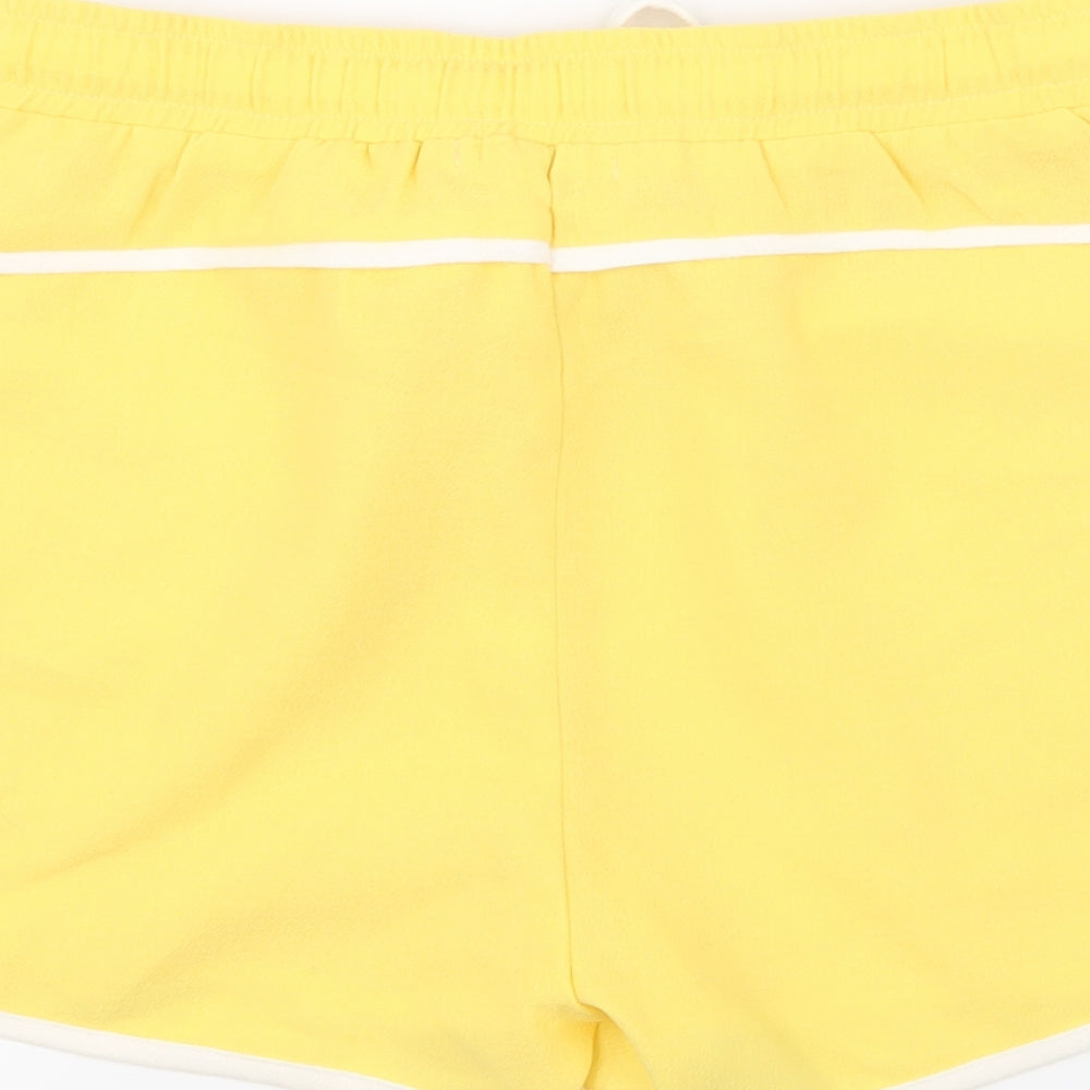 Vera & Lucy Womens Yellow   Sweat Shorts Size S