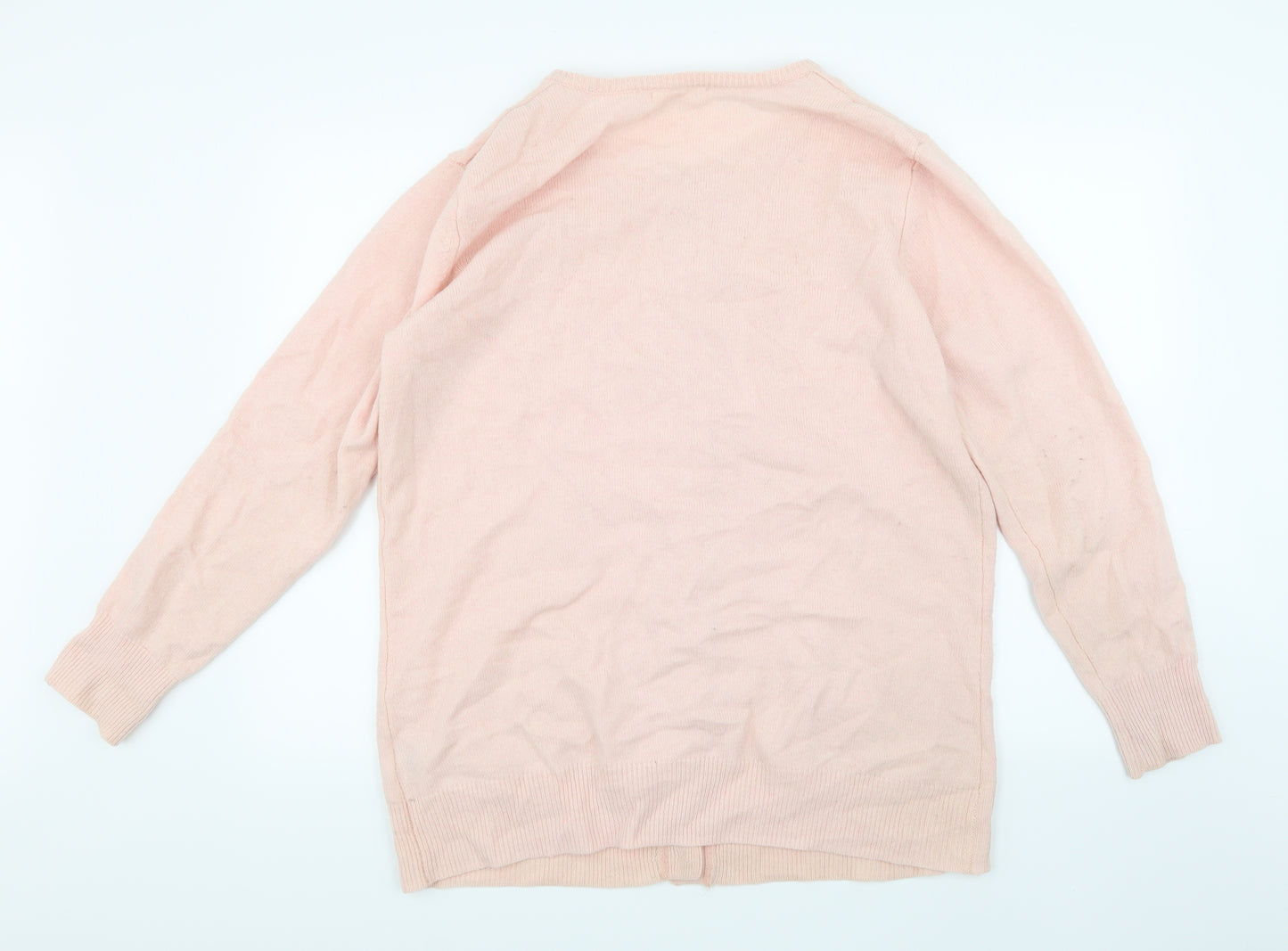 Woolovers Womens Pink  Knit Cardigan Jumper Size L