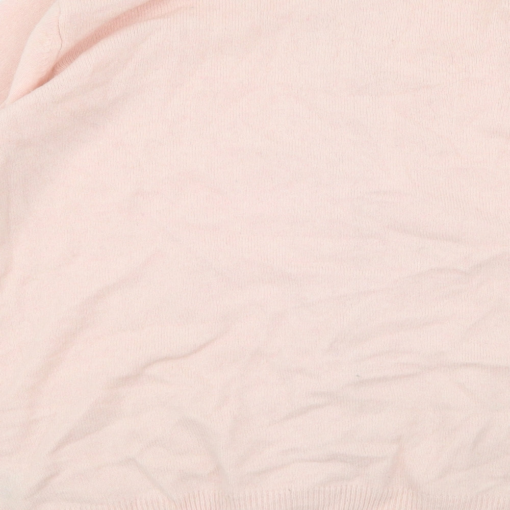 Woolovers Womens Pink  Knit Cardigan Jumper Size L