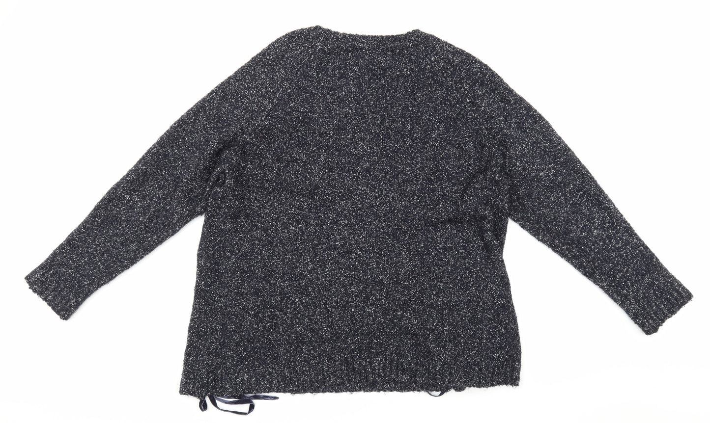 Papaya Womens Blue  Knit Pullover Jumper Size XL