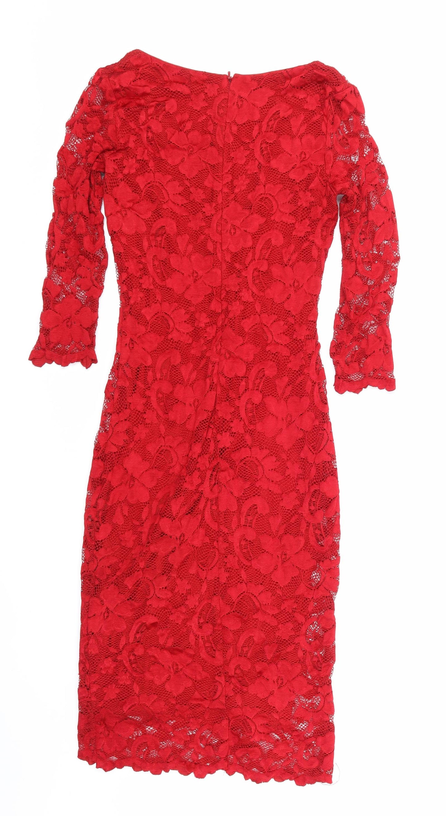 Damsel in a Dress Womens Red  Lace A-Line  Size 10