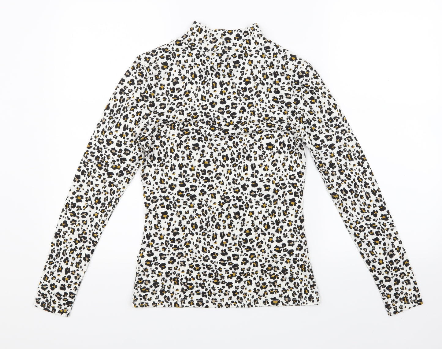 Marks and Spencer Womens White Animal Print  Basic T-Shirt Size 6