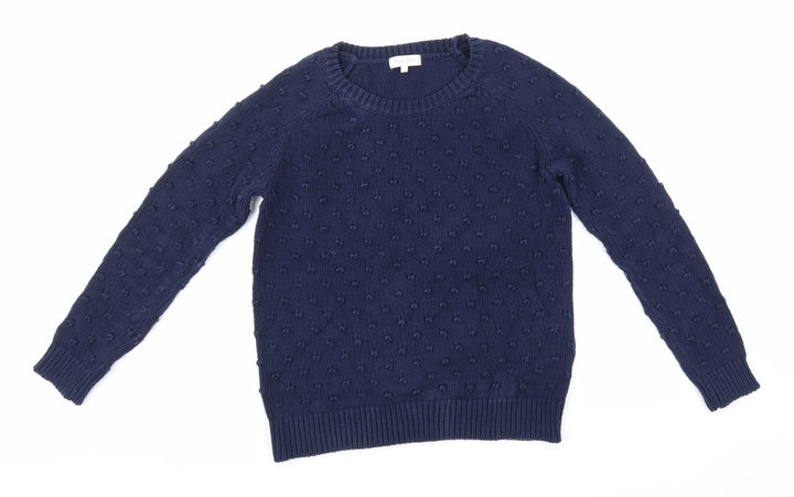 Part Two Womens Blue Knit Pullover Jumper Size S