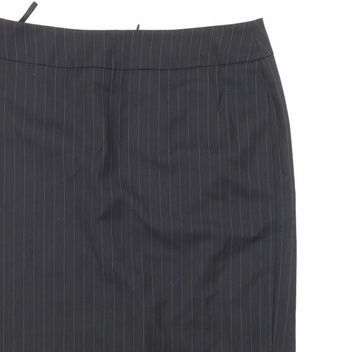 Espirit Womens Black Striped  A-Line Skirt Size 12