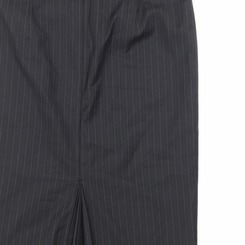 Espirit Womens Black Striped  A-Line Skirt Size 12