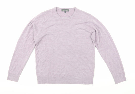 Front view of Marks & Spencer men’s purple jumper, size M