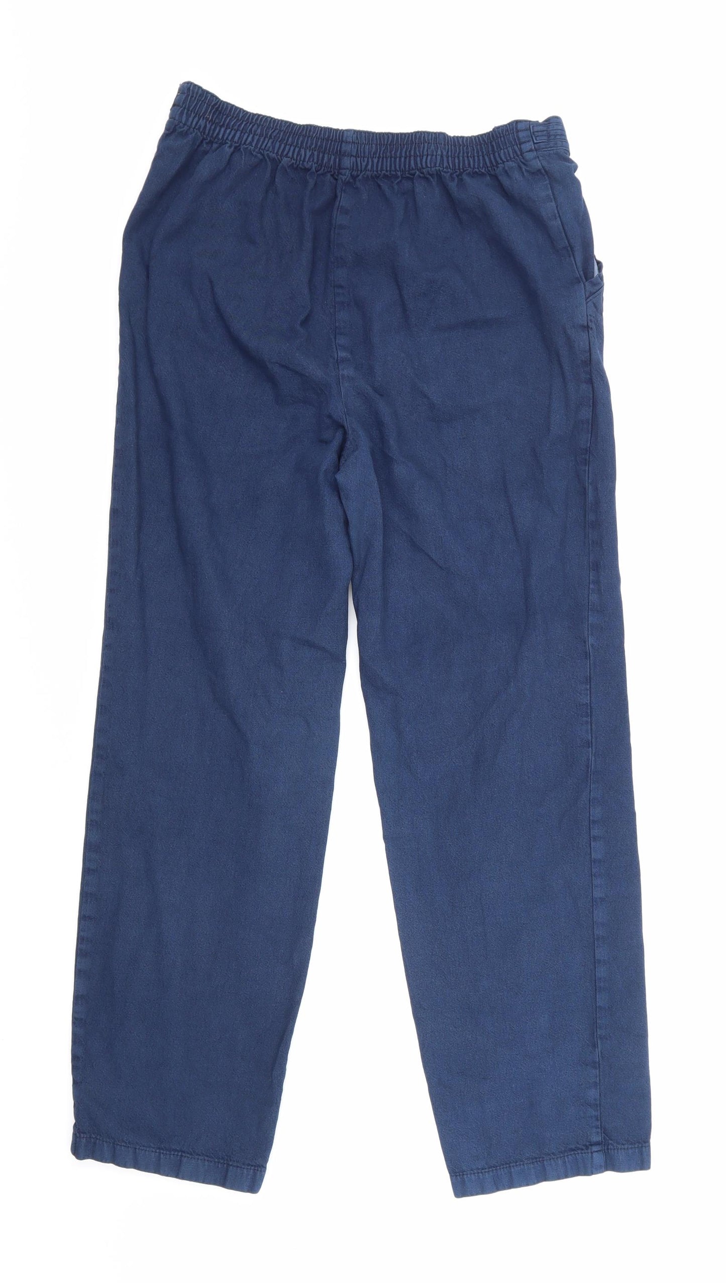 Marks and Spencer Womens Blue   Trousers  Size 10 L27 in