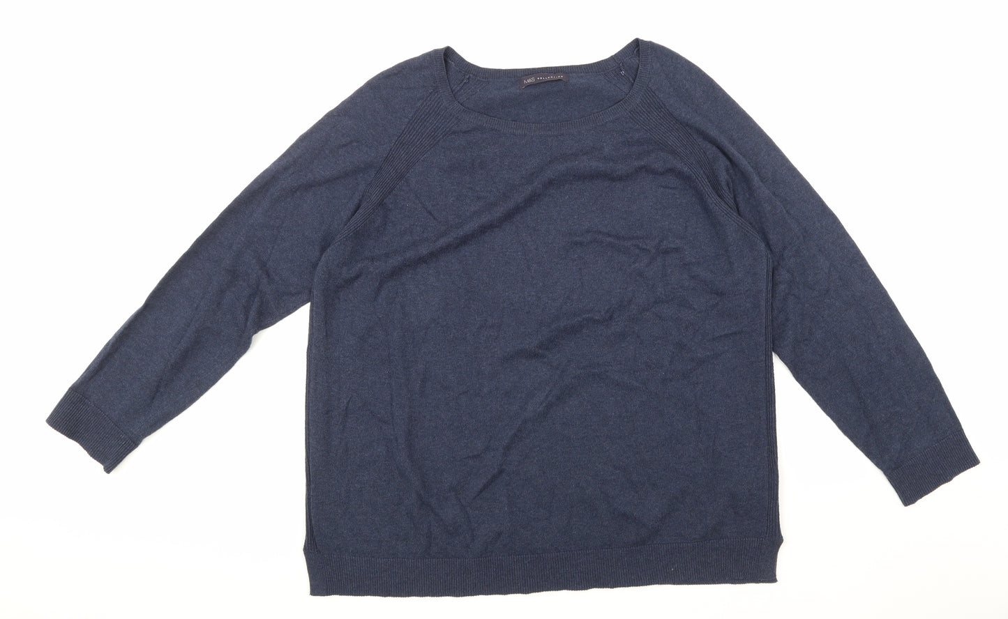 Marks and Spencer Womens Blue  Knit Pullover Jumper Size 20