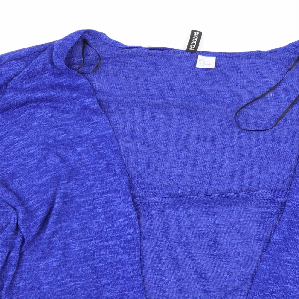 H&M Womens Blue  Knit Cardigan Jumper Size L