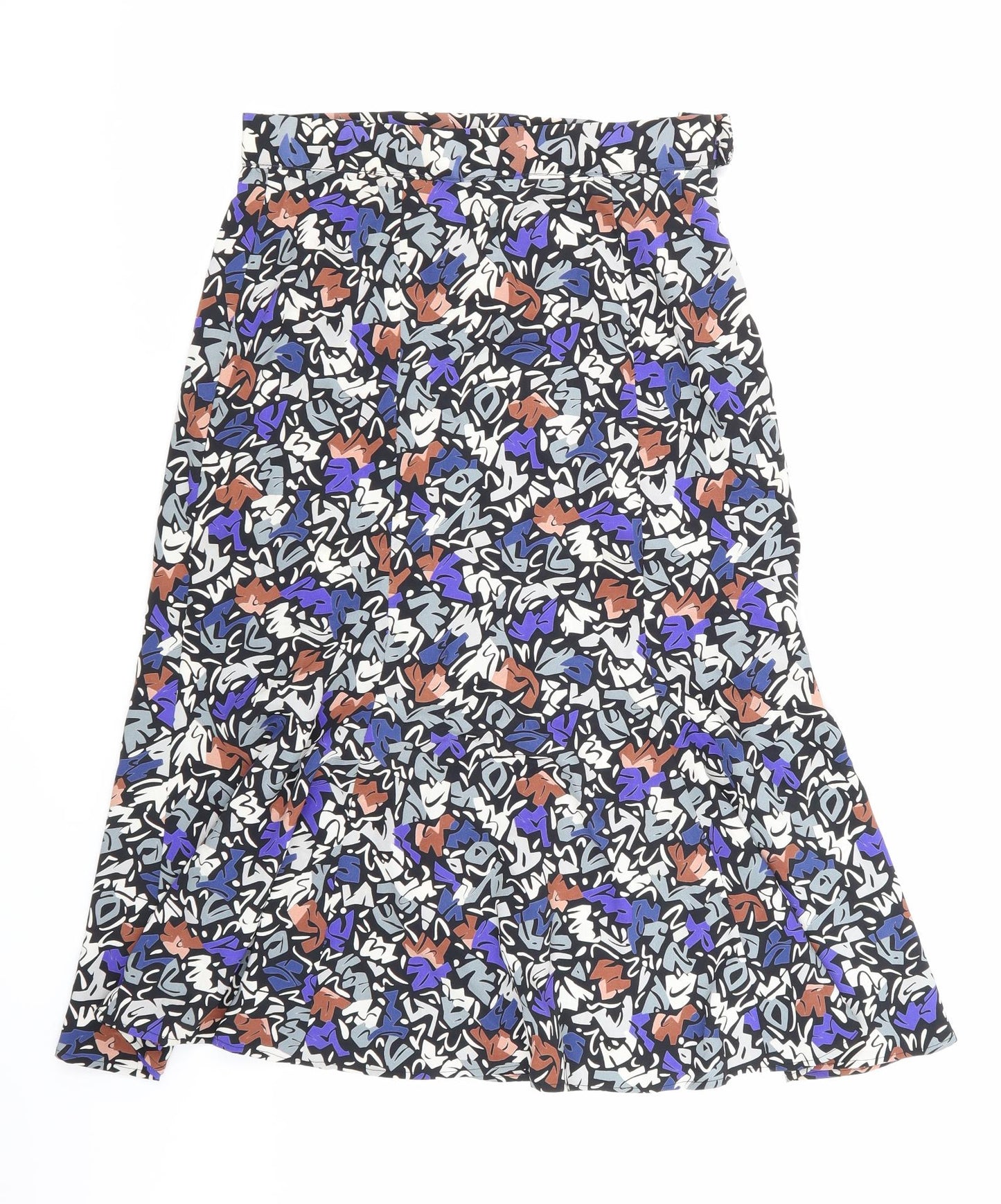 Preworn Womens Multicoloured Geometric  A-Line Skirt Size 30 in