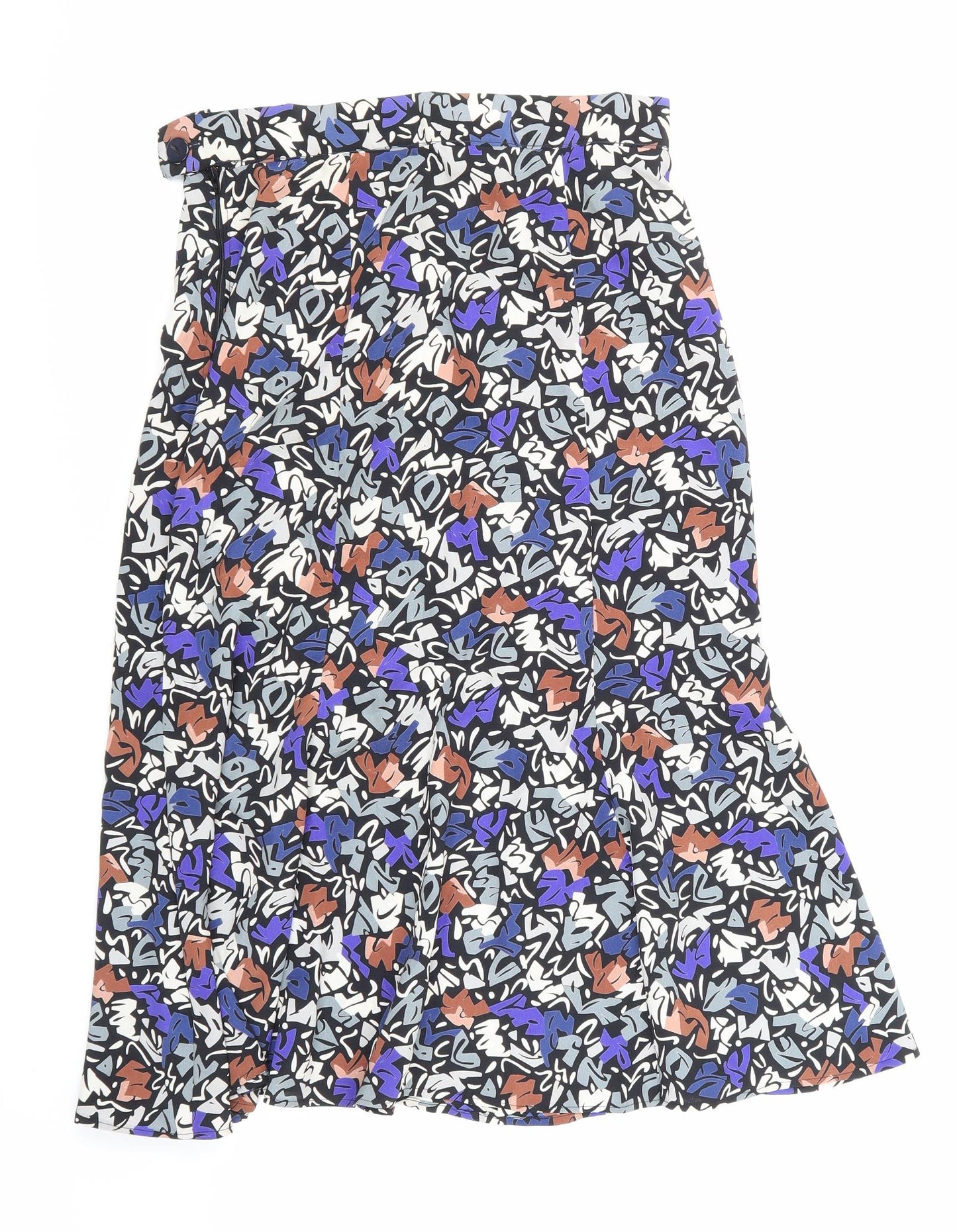 Preworn Womens Multicoloured Geometric  A-Line Skirt Size 30 in