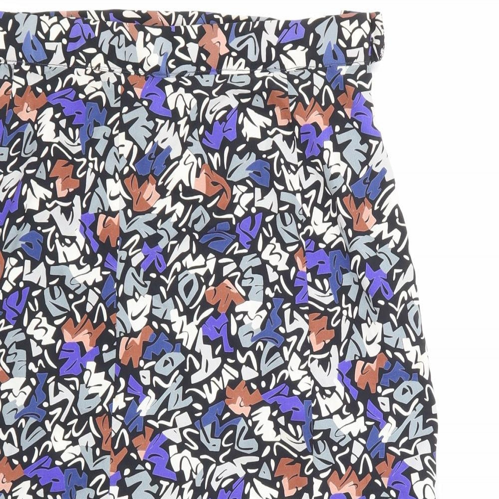 Preworn Womens Multicoloured Geometric  A-Line Skirt Size 30 in