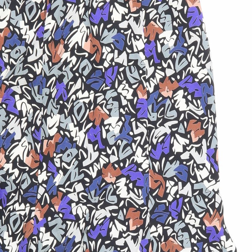 Preworn Womens Multicoloured Geometric  A-Line Skirt Size 30 in