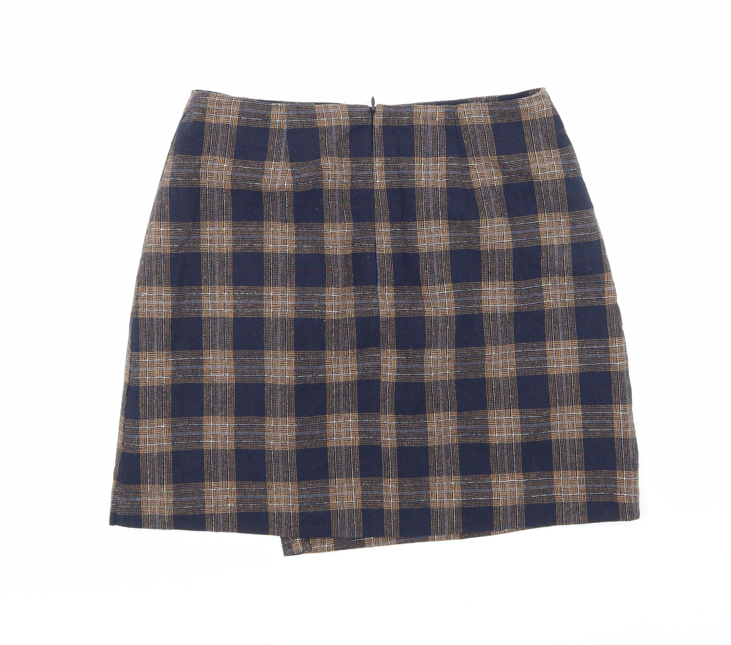 TU Womens Blue Check  Mini Skirt Size 12
