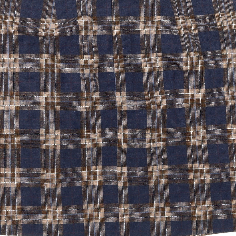 TU Womens Blue Check  Mini Skirt Size 12