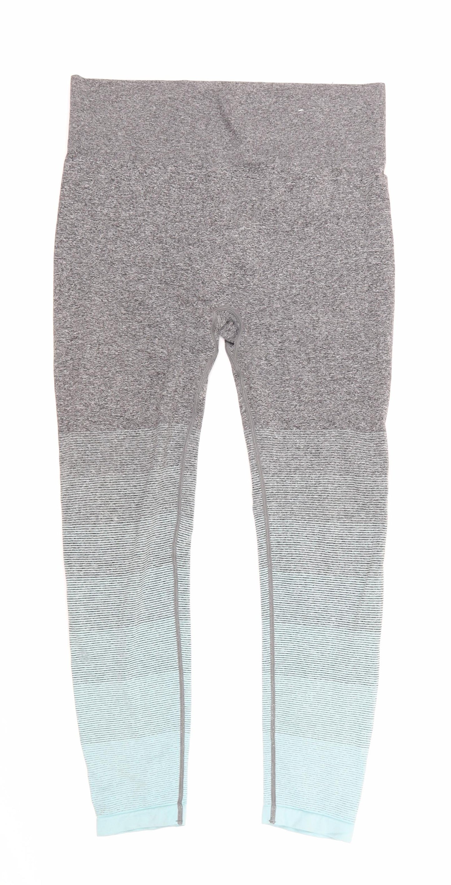 Workout Womens Grey   Capri Leggings Size L L25 in