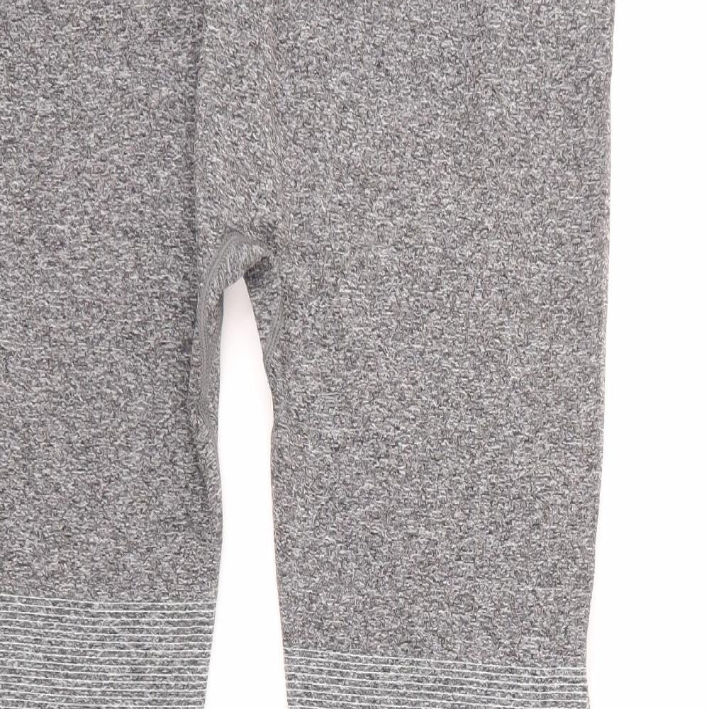 Workout Womens Grey   Capri Leggings Size L L25 in