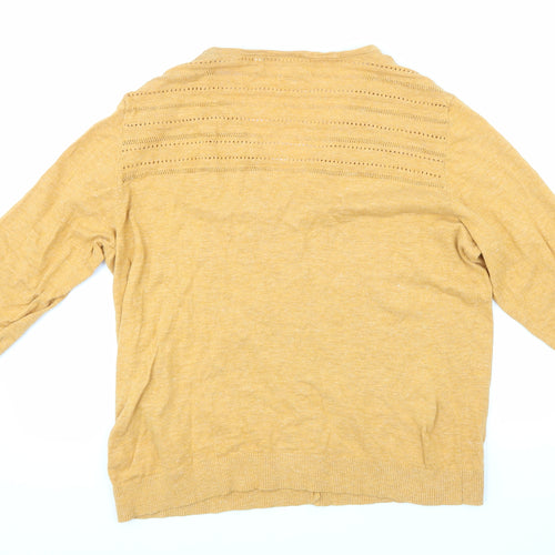 Fat Face Womens Orange  Knit Cardigan Jumper Size 18