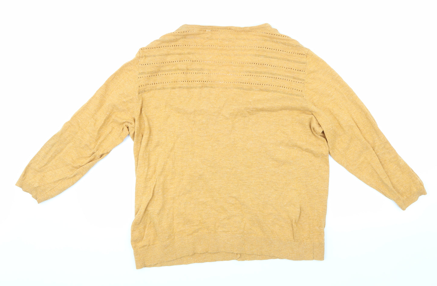 Fat Face Womens Orange  Knit Cardigan Jumper Size 18