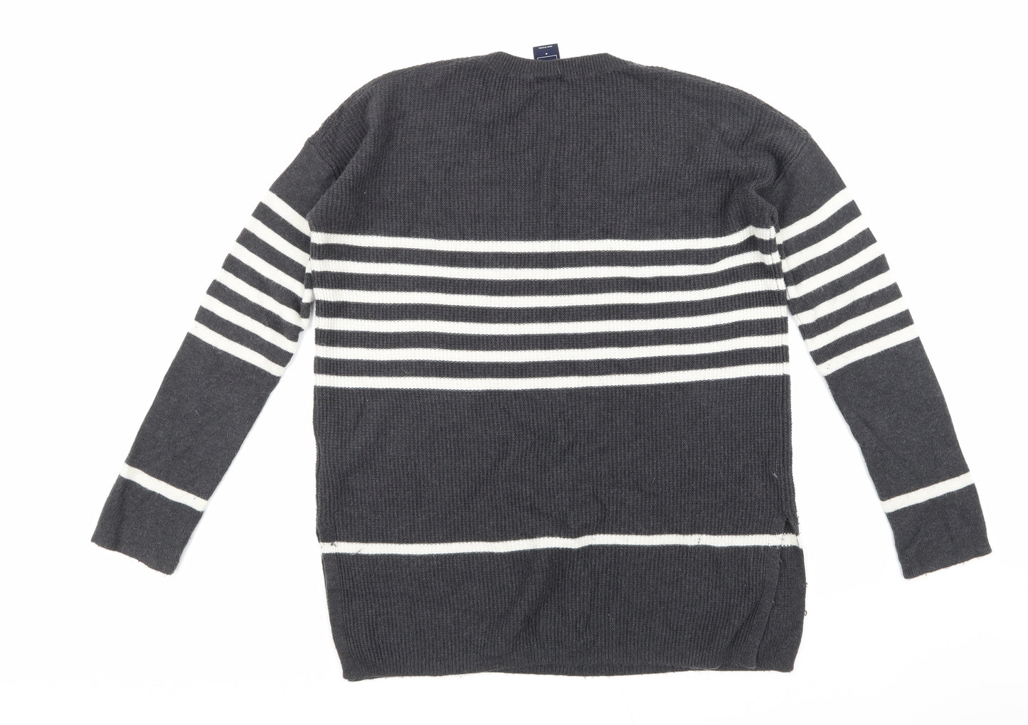 Gap Womens Grey Striped Knit Pullover Jumper Size M