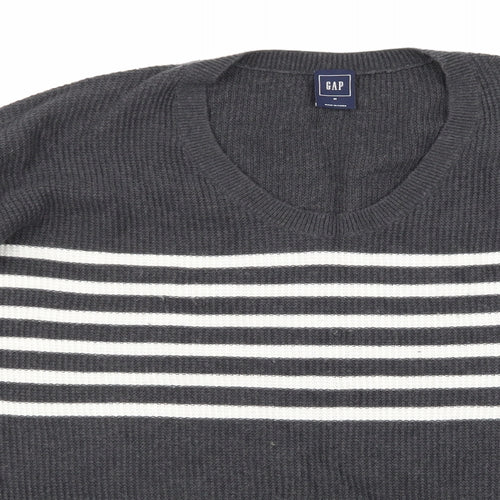 Gap Womens Grey Striped Knit Pullover Jumper Size M