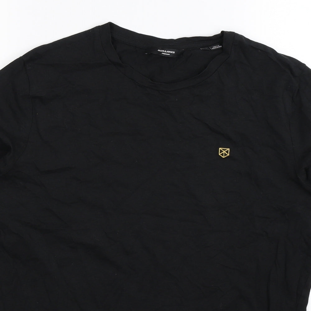 JACK & JONES Mens Black    T-Shirt Size M